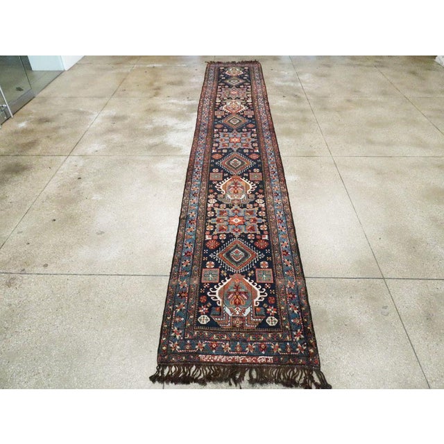 Galerie Shabab Collection Early 20th Century Persian Heriz Long Runner For Sale - Image 4 of 10