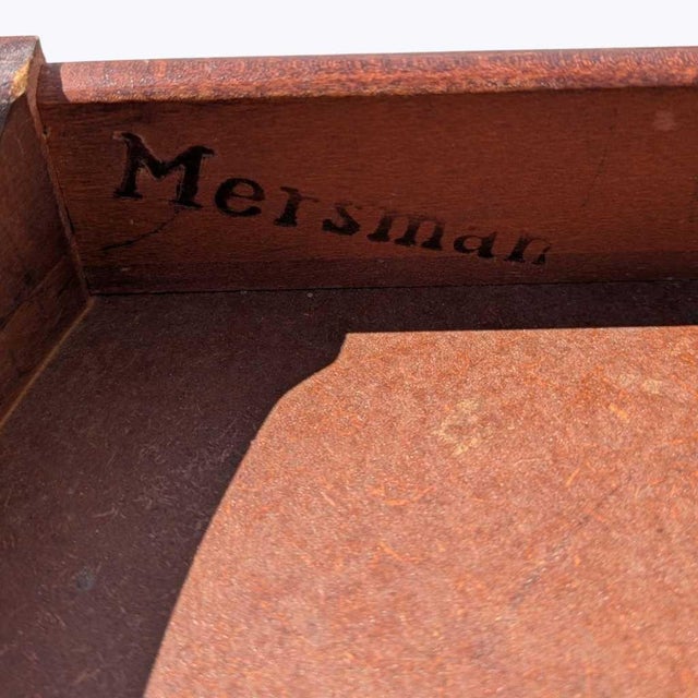 Mid-Century Mersman Round Wood Pedestal Side Table With Drawer For Sale - Image 9 of 17