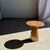 Natural solid wood side table. A single piece of wood (monoxylous). Ideal as a side table or end table for the living room...