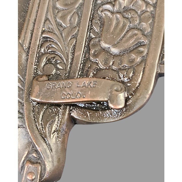Jennings Brothers Antique Jennings Brothers Copper Western Saddle Trinket Holder Desk Art For Sale - Image 4 of 5