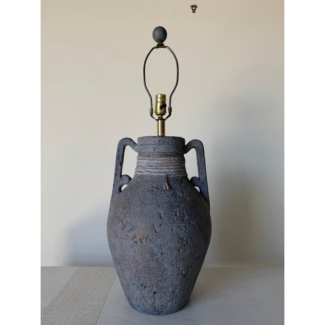 Vintage 1980s Lee Reynolds Signed Southwestern Organic Textured Table Lamp For Sale - Image 4 of 12