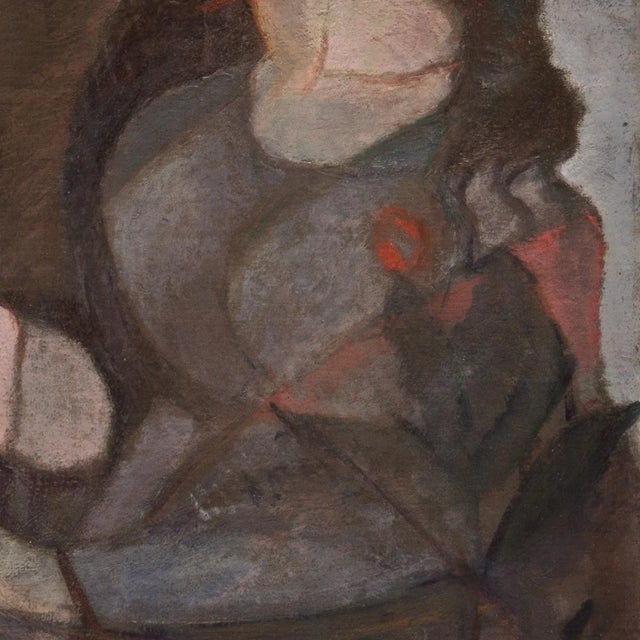 'Young Woman With a Violin' by Mogens Erik Christien Vantore, Paris, Cubism, Royal Danish Academy, Charlottenborg For Sale In Monterey, CA - Image 6 of 10