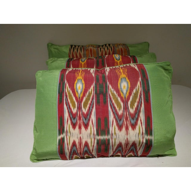 Custom Made Indian Silk Pillows Set of 3 Chairish