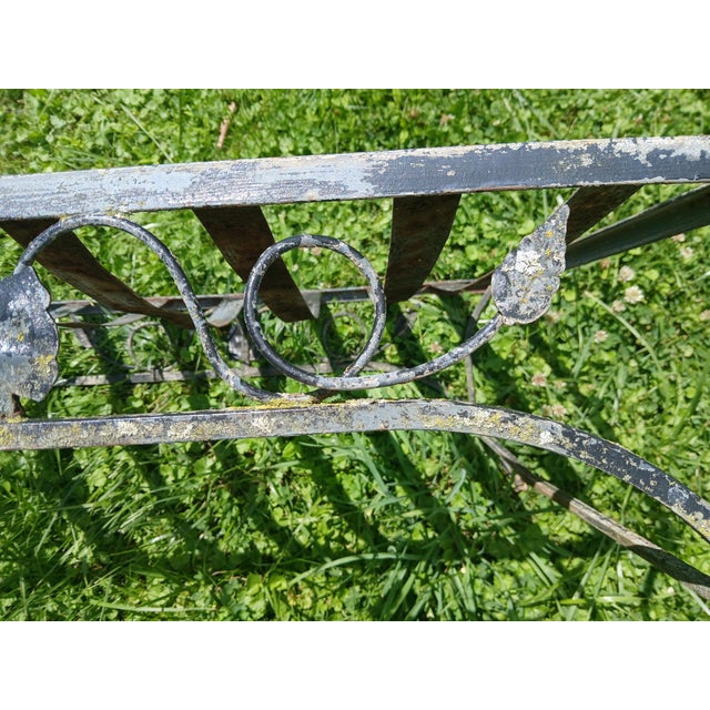 English Antique Wrought Iron Rolling Lounge Chair For Sale - Image 3 of 10