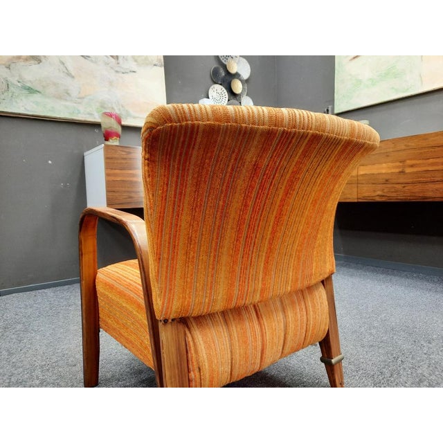 Brown French Armchairs by Hugues Steiner for Steiner, 1940s, Set of 4 For Sale - Image 8 of 15