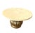 Hollywood Regency 1950s Gold Pedestal Cocktail Coffee Table Iridescent Swirl Top Beautiful and whimsical detail on this...