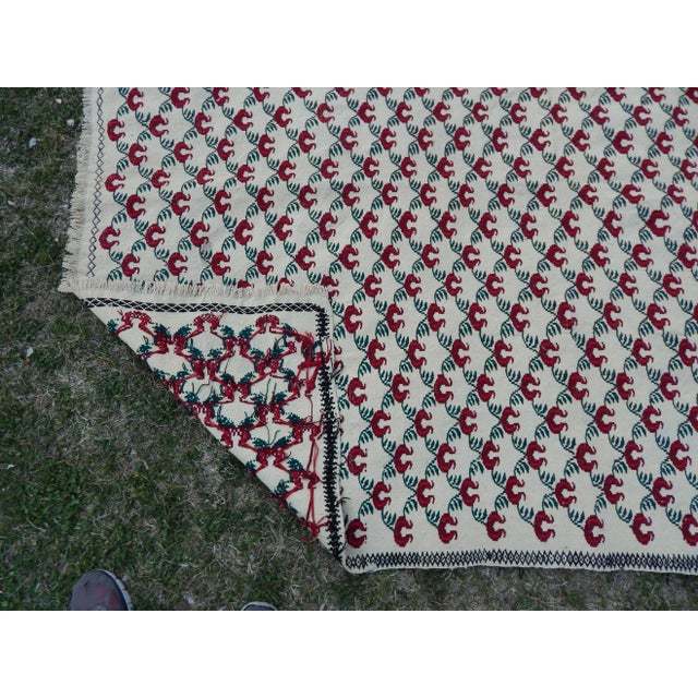 Vintage Turkish Kilim Rug 5'10" X 8' For Sale - Image 12 of 13