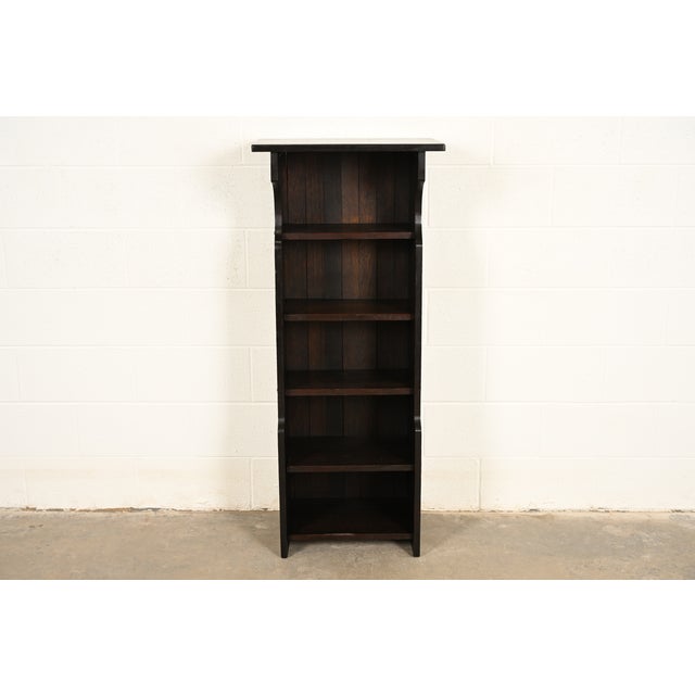 Mission Stickley Brothers Style Antique Mission Oak Arts & Crafts Bookcase or Magazine Rack, Circa 1910 For Sale - Image 3 of 12