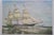 Mid 20th Century Pair Mid Century Clipper Ship Prints Windsor Castle & Swiftsure Maple Frames 12" For Sale - Image 5 of 11