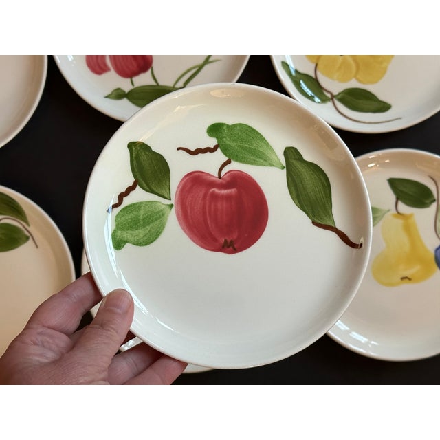 Stetson Hand Painted Plates Set of 8 for Dessert, Salad, Bread, or Hor'dourves For Sale - Image 18 of 18