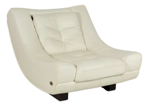 Cream Leather Lounge Chair from Nieri