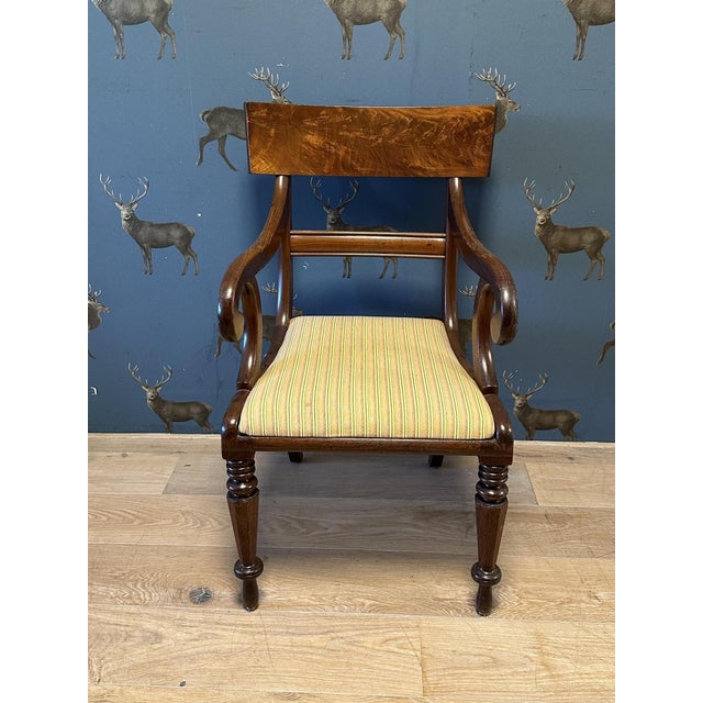 Victorian English Desk Chair in Mahogany For Sale - Image 6 of 8