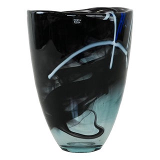 Swedish Glass Vase by Anna Ehrner for Kosta Boda, 1980s For Sale