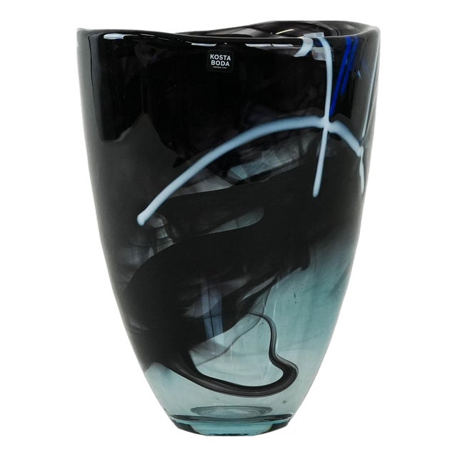 Swedish Glass Vase by Anna Ehrner for Kosta Boda, 1980s For Sale