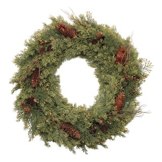 Pine and Pinecone Wreath 22"D For Sale