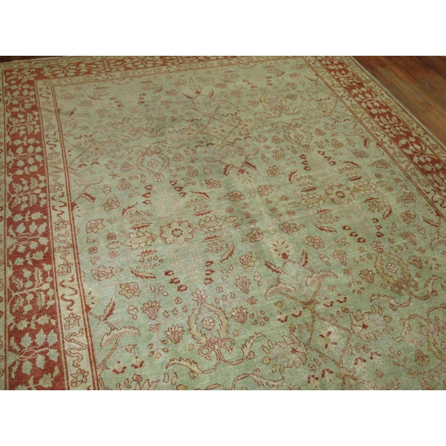 Textile Antique Zabihi Collection Persian Tabriz Room Carpet For Sale - Image 7 of 10