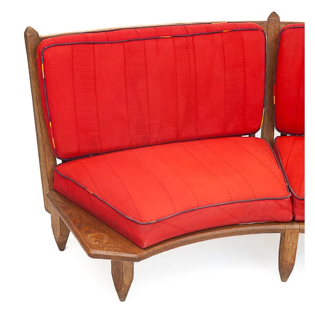 Curved Bench by Guillerme Et Chambron, 1950s For Sale - Image 11 of 13