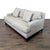 Features a wood base with tapered legs that anchors loose back and seat cushions and track arms. Brand: Ethan Allen....