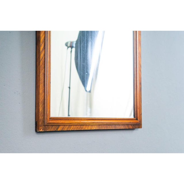 Antique Mirror with Pine Frame, 1900s For Sale - Image 6 of 12