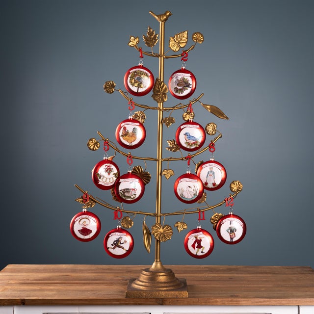 Contemporary Twelve Days of Christmas Ornament (Set of 12) For Sale - Image 3 of 9