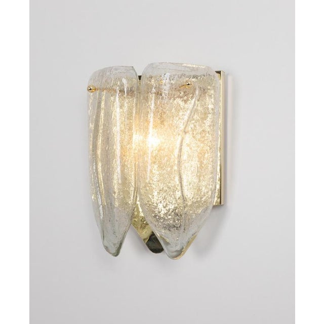 Brass and Murano Glass Wall Sconce from Doria, Germany, 1960s For Sale - Image 8 of 15