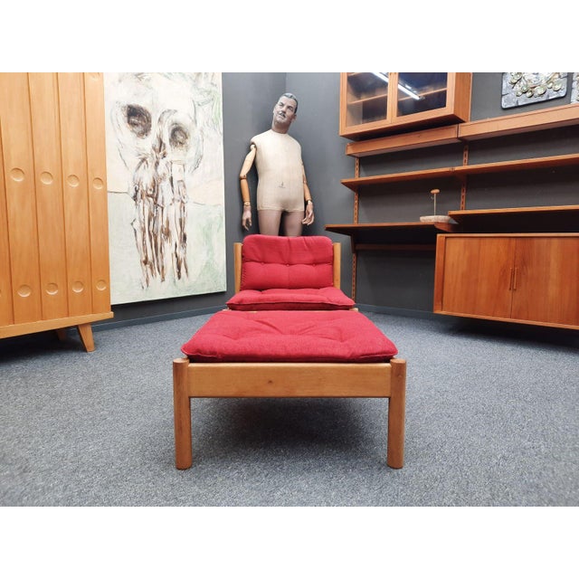 Mid-Century Modern Set of Mid-Century Modern Danish Chair and Ottoman by Jørgen Bækmark, 1960s For Sale - Image 3 of 11
