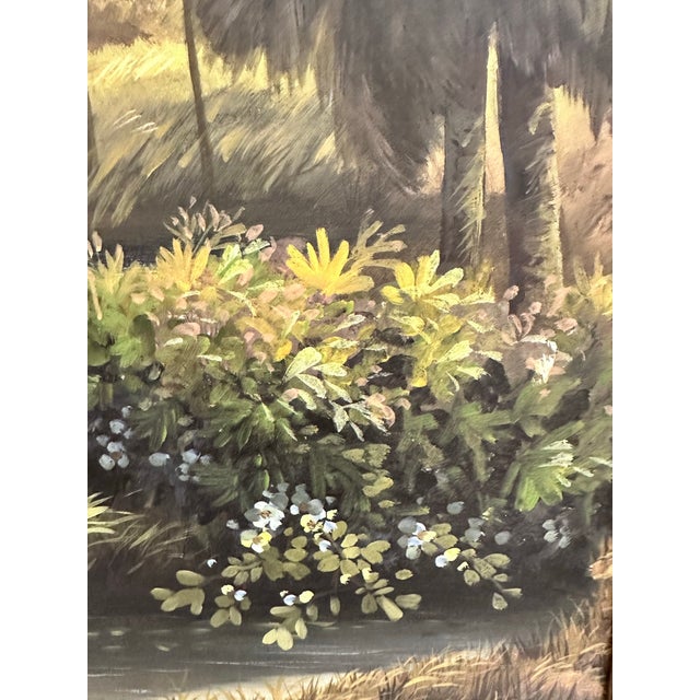 Gorgeous large framed panel of a lush Low Country marsh scene. A bird, marsh grass, trees and a blue sky set the stage for...