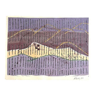 Barbara Beck 1989 Abstract Landscape Watercolor Painting on Paper - Signed/Dated/Unframed For Sale