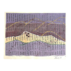 Barbara Beck 1989 Abstract Landscape Watercolor Painting on Paper - Signed/Dated/Unframed