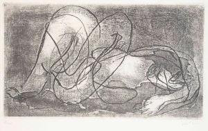 Nu - Original Etching by J. Fautrier - 1941 1941