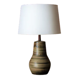 1960s Jane and Gordon Martz Mid-Century Modern Gourd Lamp With Earth Toned Glaze