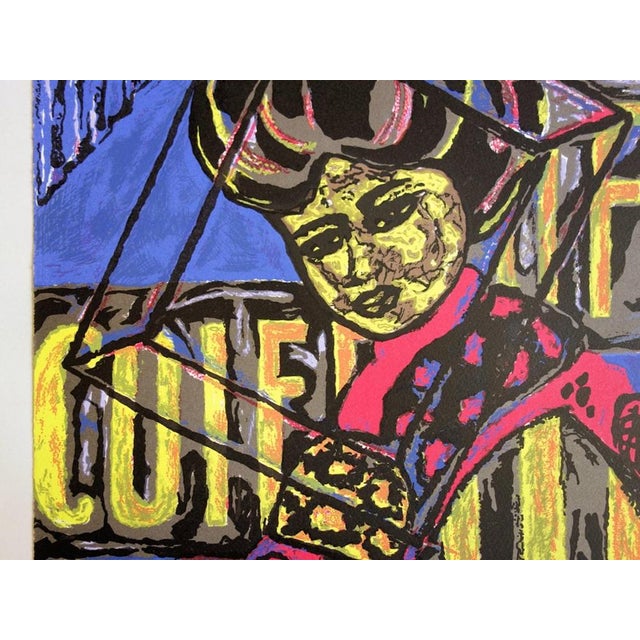 Modern Hakim Tounsi, Hairdressing Salon, Original Lithograph For Sale - Image 3 of 5