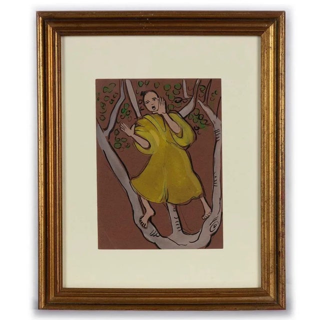 The Scream is an original drawing realized by Helen Vogt. Mixed colored watercolor and tempera. The state of preservation...