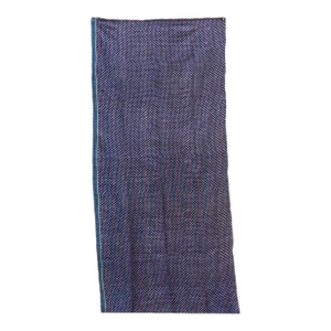 Midnight Blue Silk Kantha Reversible Throw
