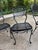 Russell Woodard Mid 20th Century Woodard Florentine Orleans Pattern Iron Patio Chairs - Set of 4 For Sale - Image 4 of 12