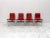 1960s Set of Four Red Leather T Chairs, Katavolos & Littell & Kelley For Sale - Image 5 of 11