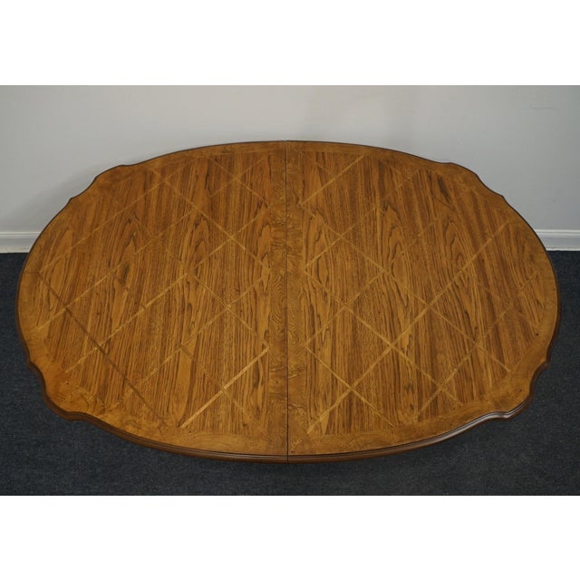 Thomasville Furniture Legacy Collection Italian Provincial 70" Double Pedestal Dining Table 7821-772-7 For Sale In Kansas City - Image 6 of 8