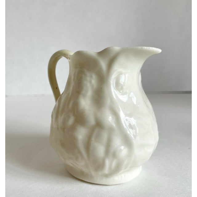Belleek Pottery Ltd. 1926-1946 Belleek Irish Porcelain Floral Creamer - Third Black Mark For Sale - Image 4 of 9