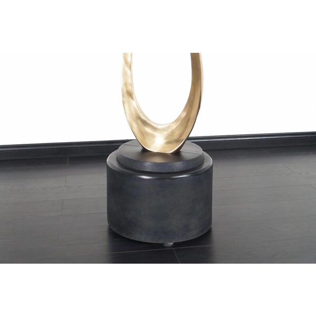 Vintage Life-Size Brass Crane Sculpture by Boris Lovet-Lorski, 1950s For Sale - Image 10 of 10