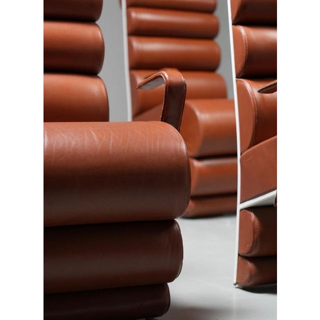 Armchairs in Metal and Faux Leather, France, 1970s, Set of 4 For Sale - Image 9 of 13