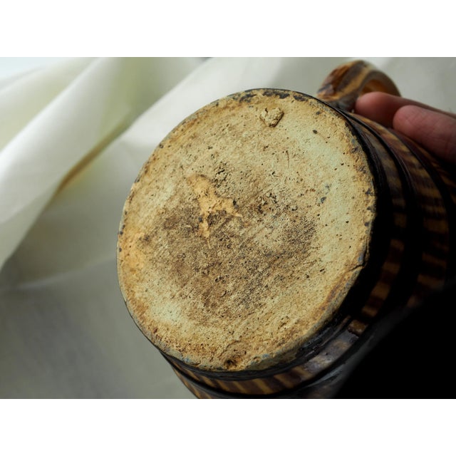 Ceramic Early 20th Century Provencal Pottery, French Folk Art French Pub / Café Jug For Sale - Image 7 of 12