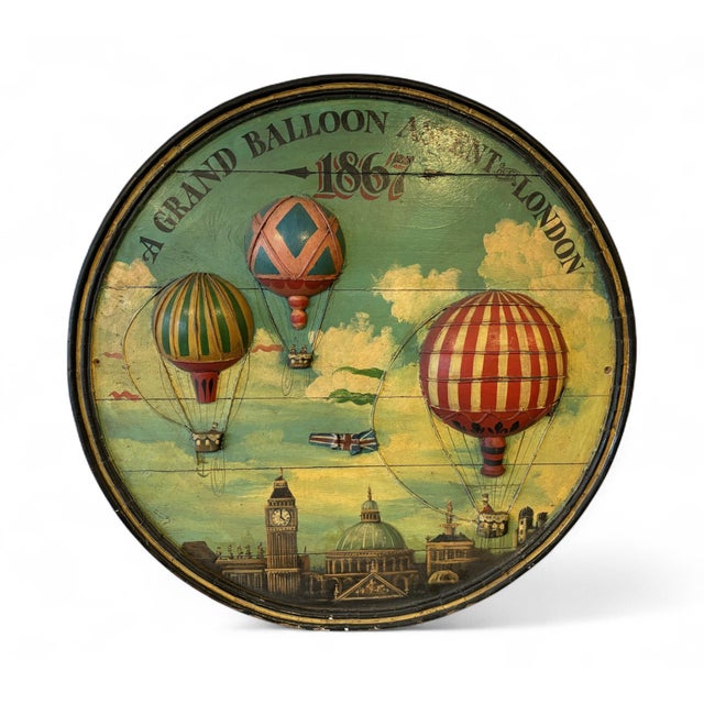 Wall Panel Depicting Balloon Ascent Over London