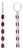 Garnet Huggie Drop Earrings, Silver, Gold, Pair For Sale