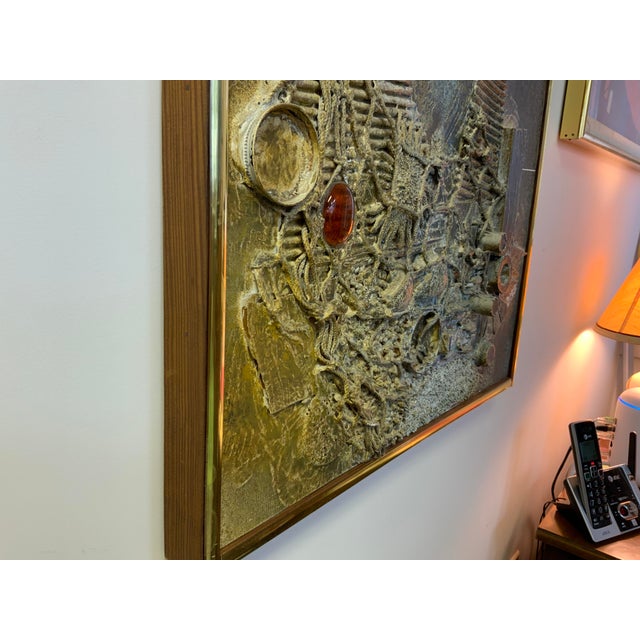 Brown Contemporary Mixed Media Artwork For Sale - Image 8 of 9