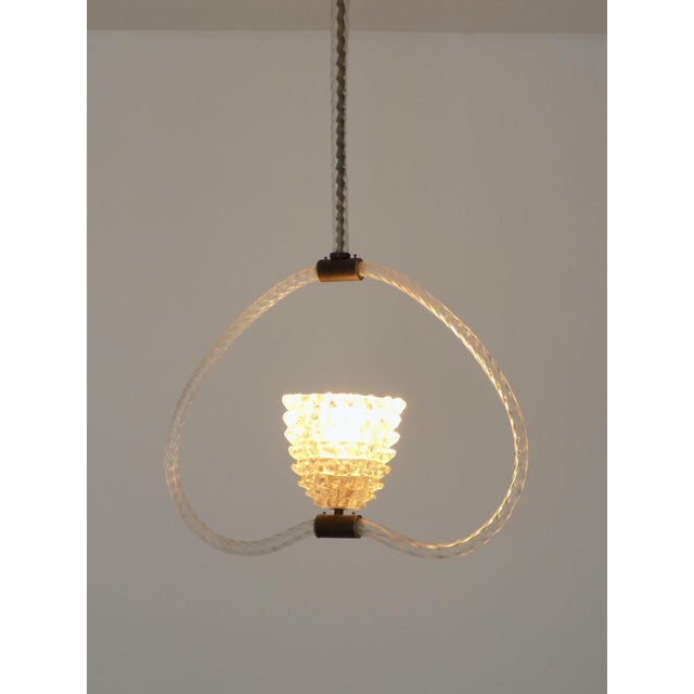 Vintage Pendant Lamp from Barovier & Toso, 1940s For Sale - Image 9 of 9