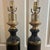 Late 20th Century Late 20th Century Pair French Black Opaline and Gilt Bronze Table Lamp For Sale - Image 5 of 11