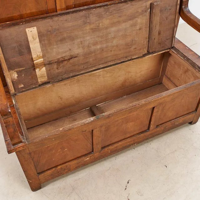 Walnut Bench, Early 1900s For Sale - Image 3 of 9