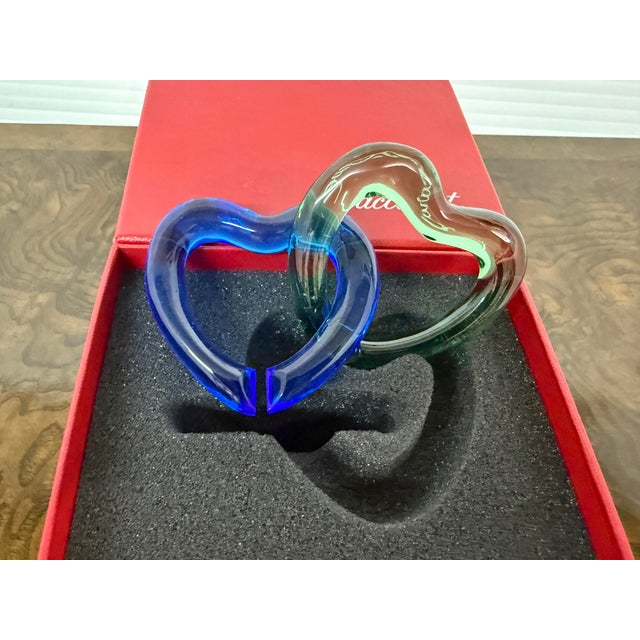Italian Baccarat Linking Hearts + Box For Sale - Image 3 of 12