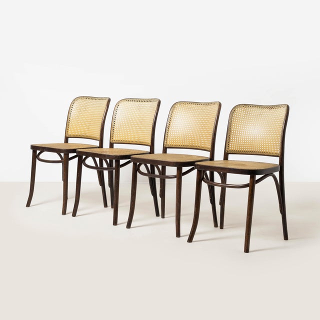 1980s Vintage Model 811 Dining Chairs by Josef Hoffmann, Poland, 1980, Set of 4 For Sale - Image 5 of 13