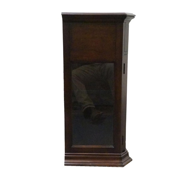 American Signature Cherry Contemporary Traditional 66" Display Console / Media Cabinet W. Paneled Granite Top 8155-320 For Sale - Image 14 of 15